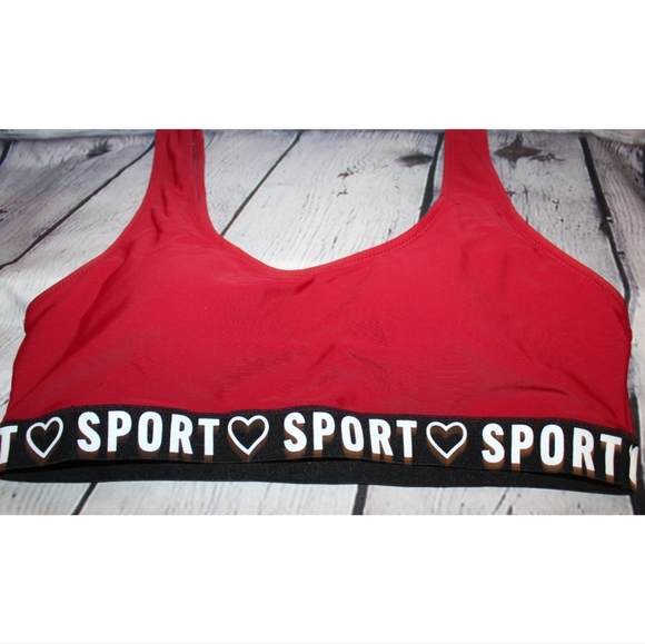 NEW ♡ Sport Tape Logo Padded Sports Bra - Picture 12 of 13